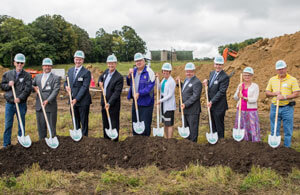 Groundbreaking at construction site 